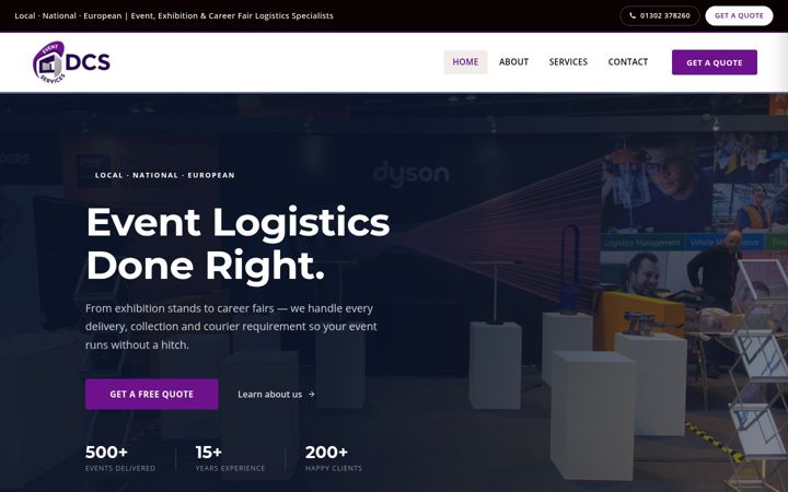 Screenshot of dcseventservices.co.uk