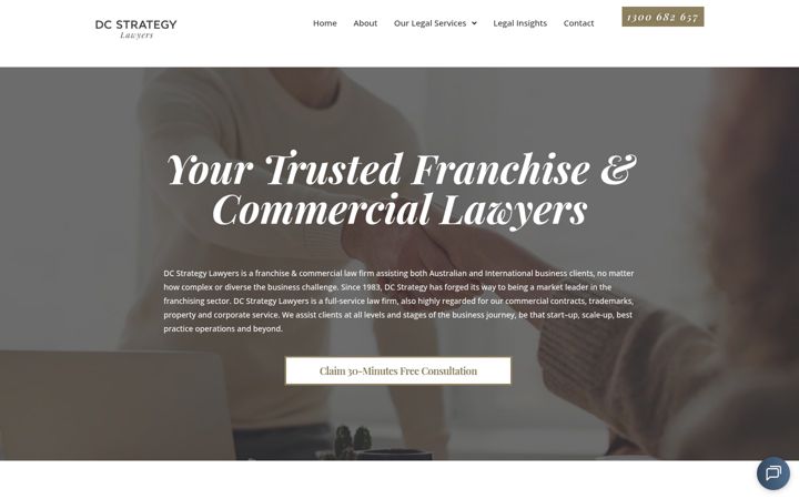 Captura de ecrã de dcslawyers.com.au