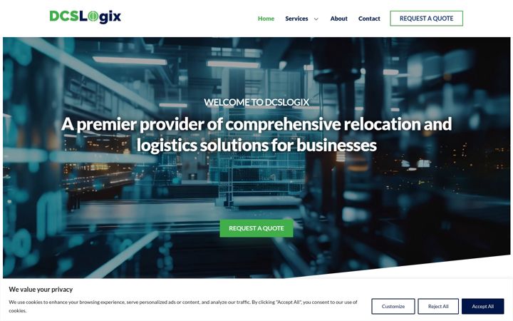 Screenshot of dcslogix.com