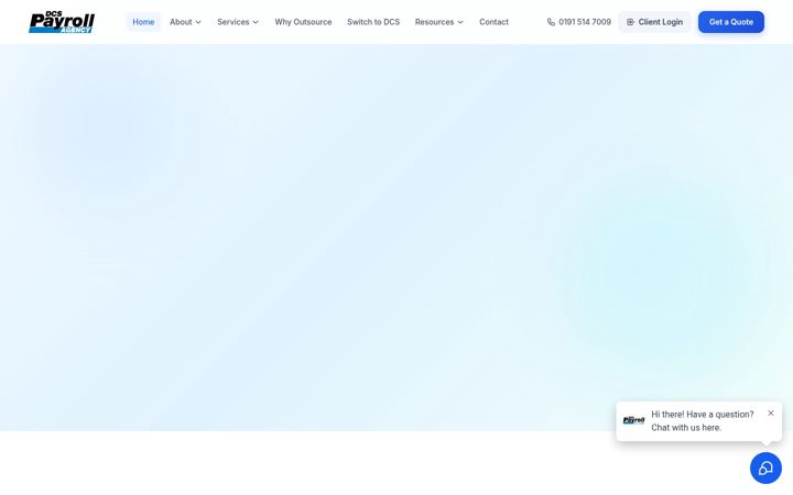 Screenshot of dcspayroll.co.uk