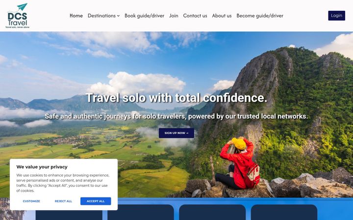 Ekrano kopija dcstravel.org