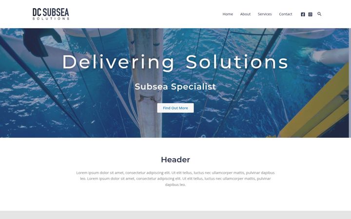 Screenshot of dcsubseasolutions.com
