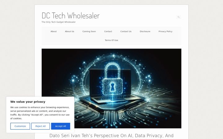 Screenshot of dctechwholesale.com
