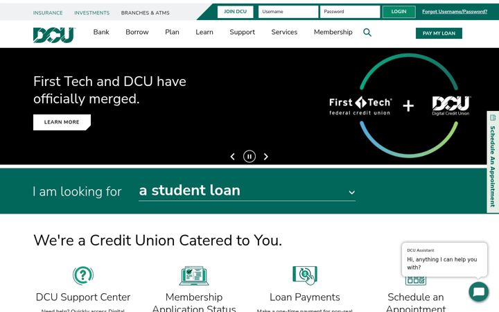 Screenshot of dcu.org
