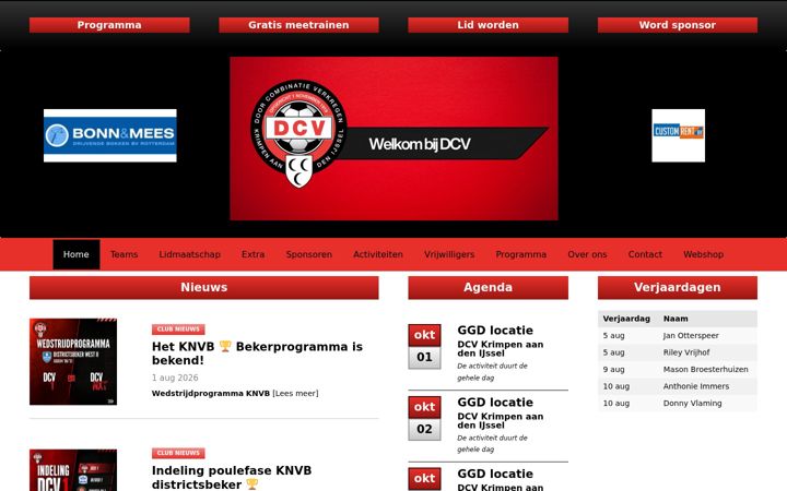 Screenshot of dcvkrimpen.nl