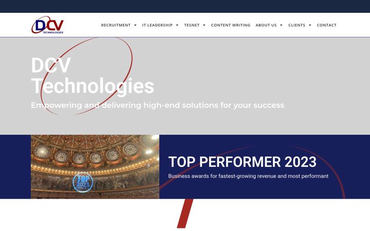 Screenshot of dcvtechnologies.co.uk