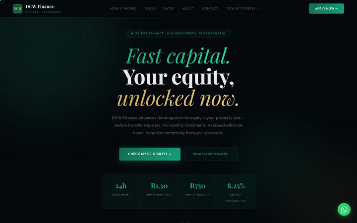 Képernyőkép: dcwfinance.co.za