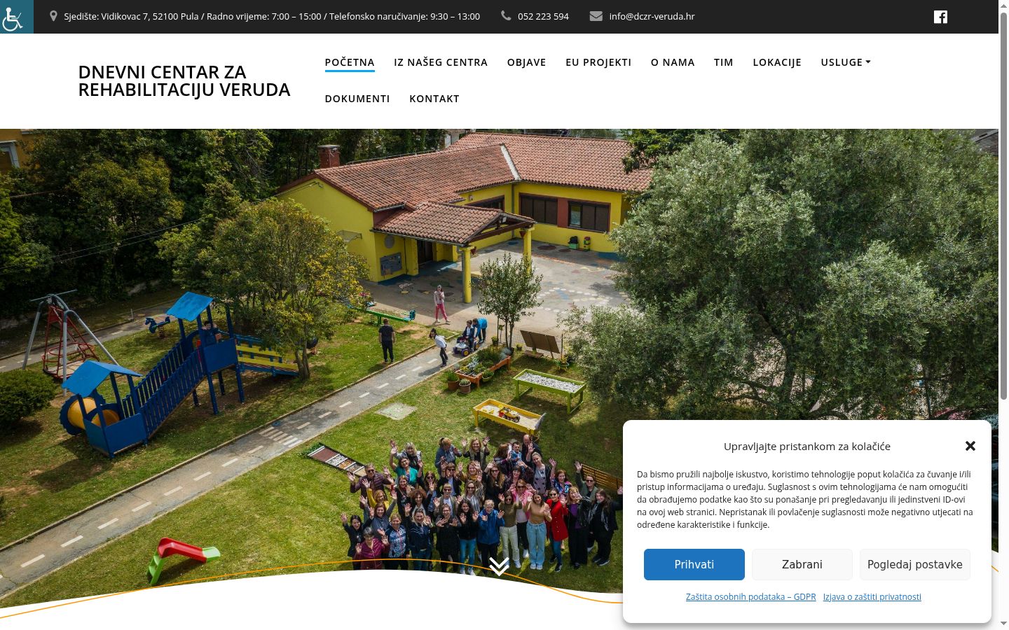 Screenshot des Einwilligungsbanners vor jeglicher Interaktion