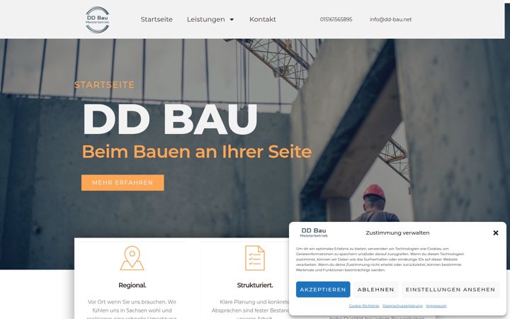 Screenshot of dd-bau.net