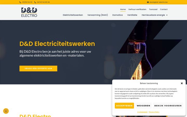 Screenshot of dd-electro.be