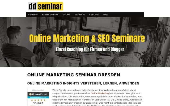 Screenshot of dd-seminar.de