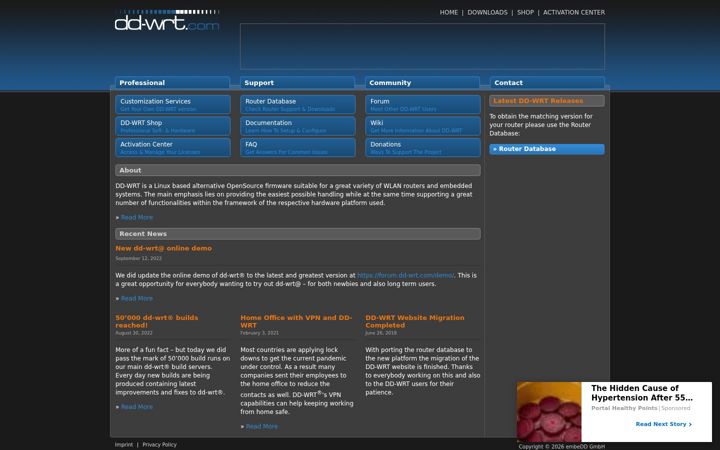Screenshot του dd-wrt.com