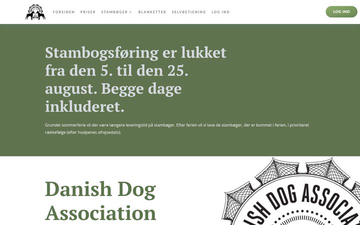 Screenshot of dda-dogs.dk