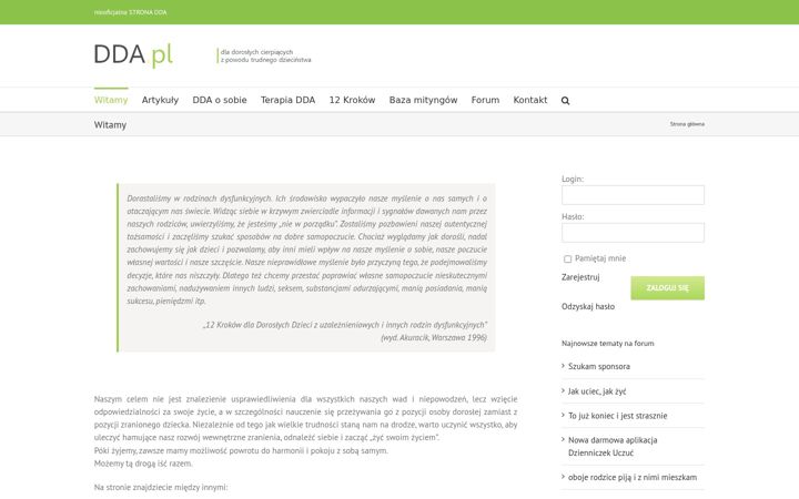 Skärmbild av dda.pl