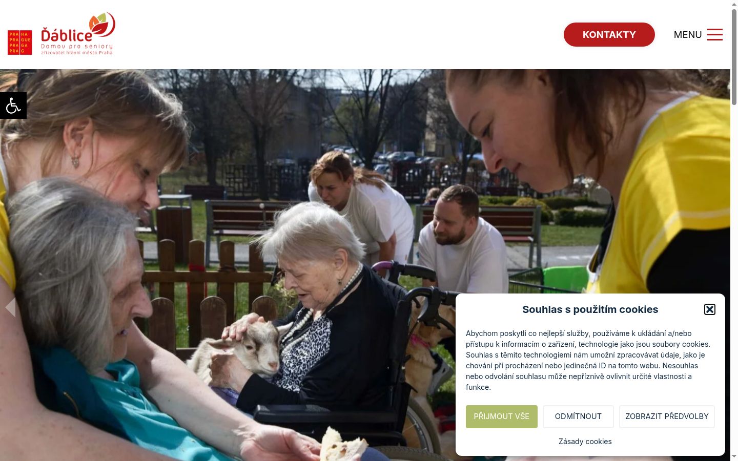 Ekrānuzņēmums ar piekrišanas baneri, kas tika rādīts pirms jebkādas mijiedarbības