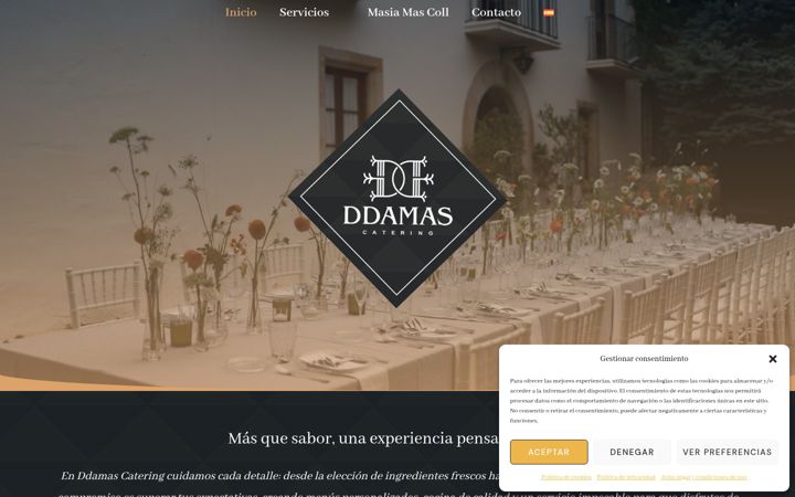 Screenshot of ddamascatering.com
