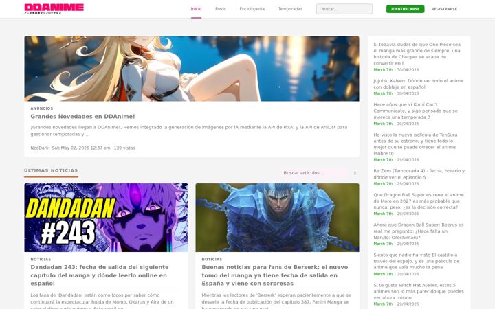 Screenshot of ddanime.org
