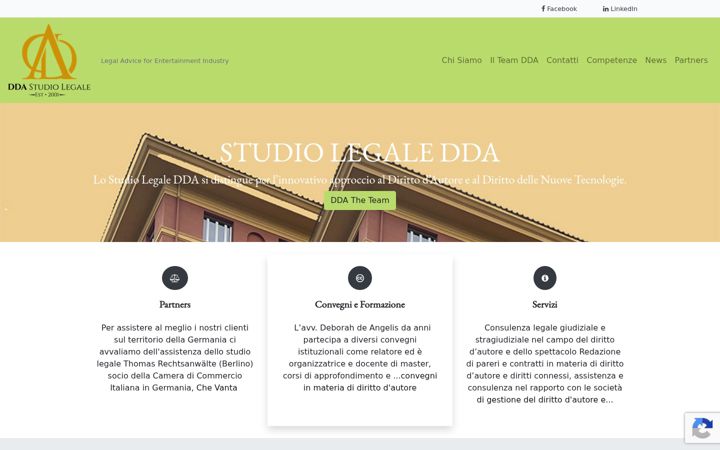 Screenshot of ddastudiolegale.it