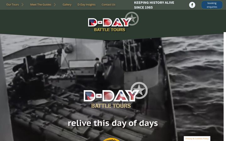 Screenshot of ddaybattletours.com
