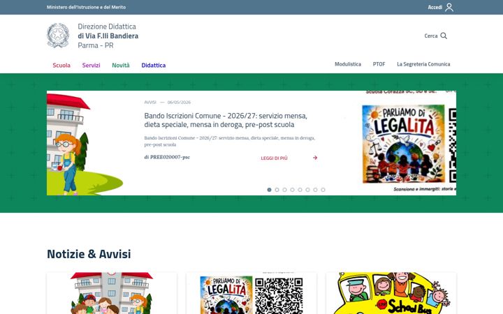 Screenshot of ddbandiera.edu.it