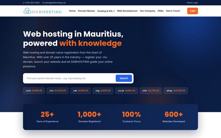 Screenshot of ddbhosting.net