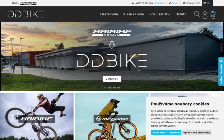 Екранна снимка на ddbike.cz