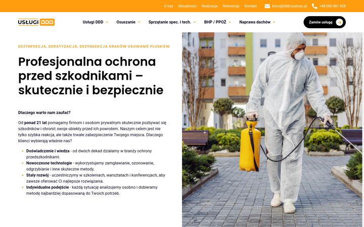 Екранна снимка на dddczystosc.pl