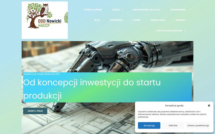 Екранна снимка на dddhaccp.pl