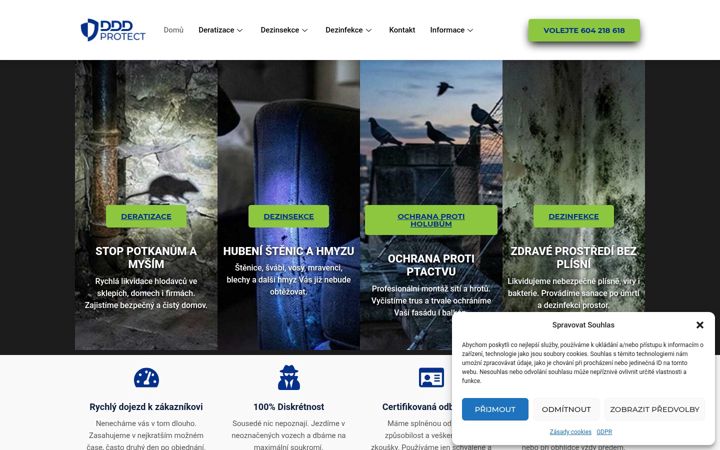 Екранна снимка на dddprotect.cz