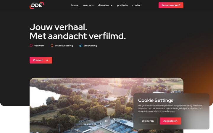 Screenshot of dde.nl