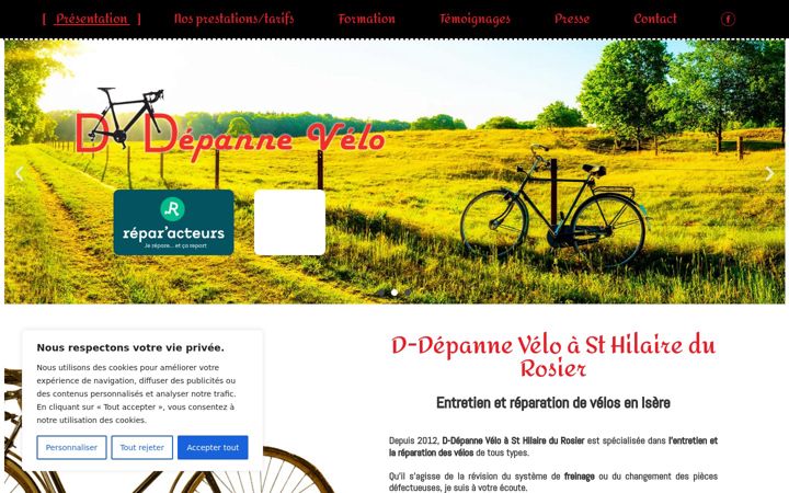 Captură de ecran a ddepannevelo.fr