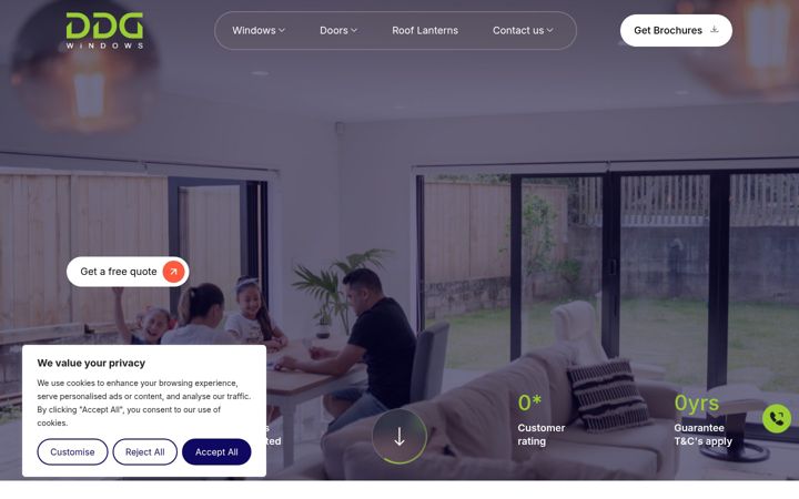Screenshot of ddgwindows.co.uk