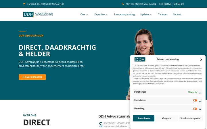 Screenshot of ddhadvocatuur.nl