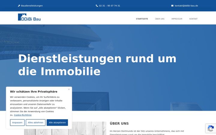 Screenshot of ddibi-bau.de
