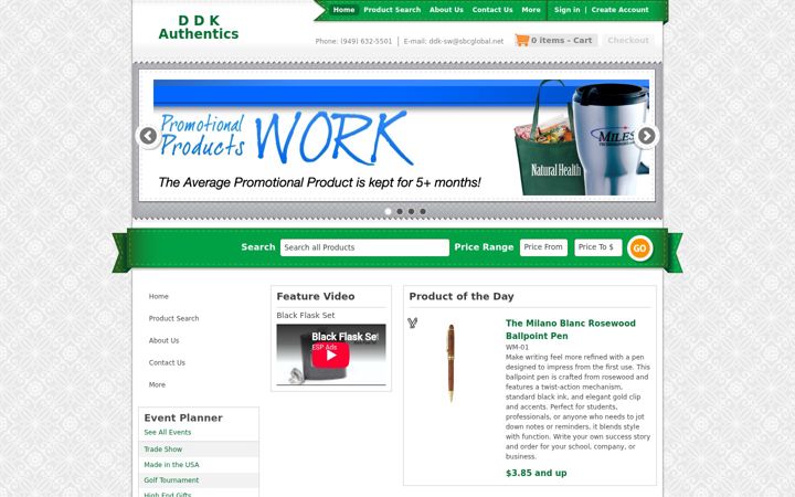 Screenshot of ddkauthentics.com