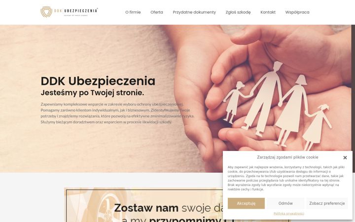 Екранна снимка на ddkubezpieczenia.pl