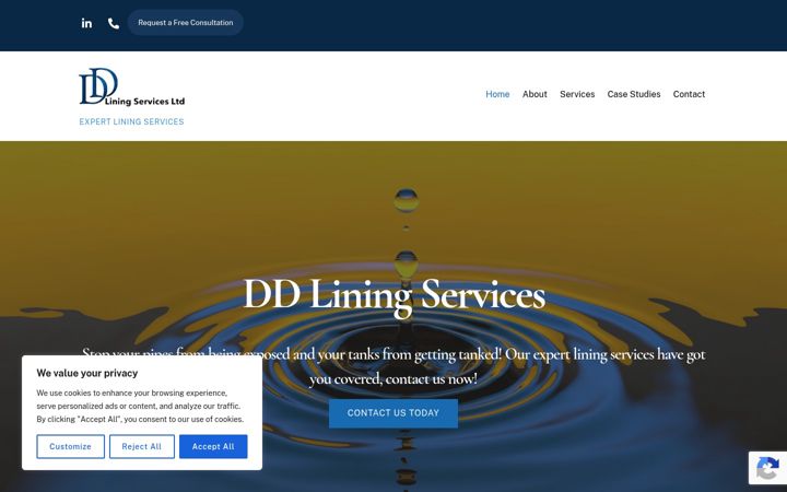 Screenshot of ddliningservices.co.uk