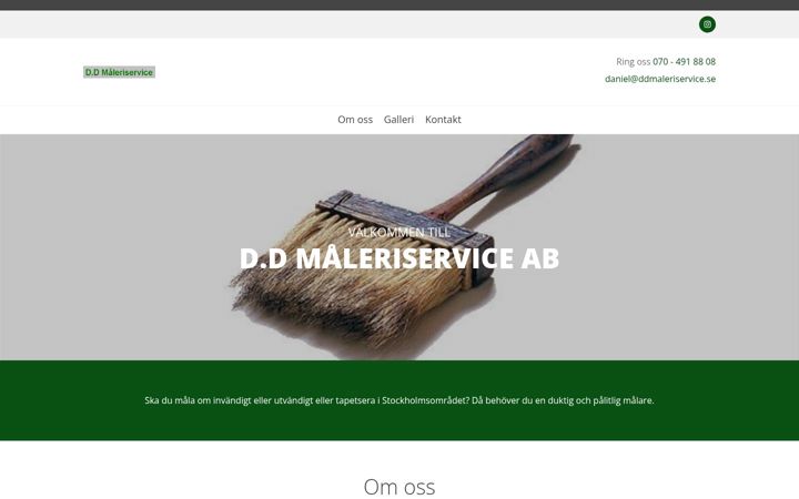 Screenshot of ddmaleriservice.se