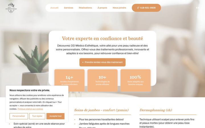 Screenshot of ddmedico-esthetique.com