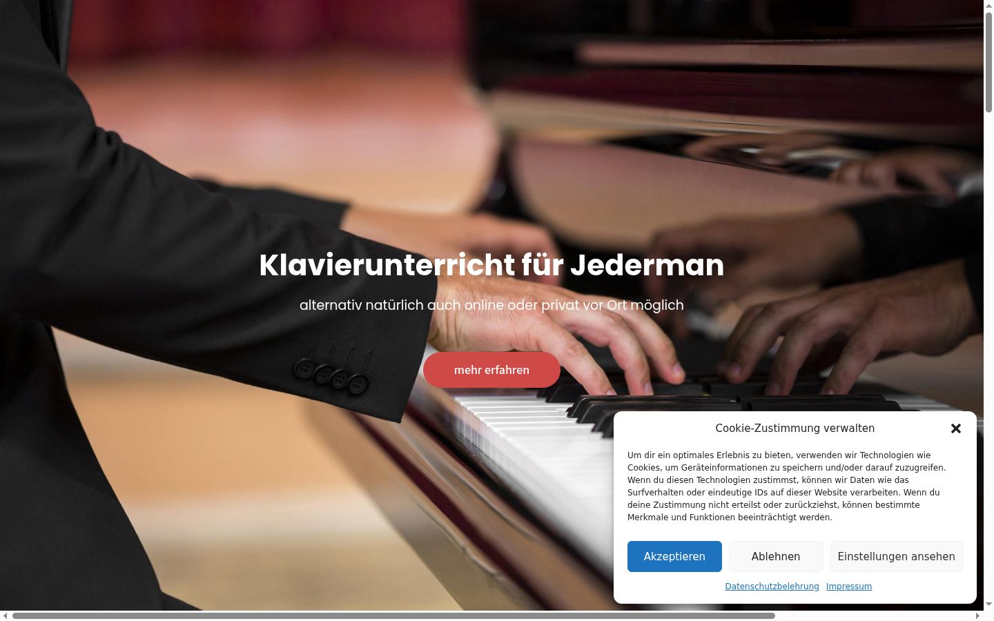 Screenshot van de toestemmingsbanner zoals getoond vóór enige interactie
