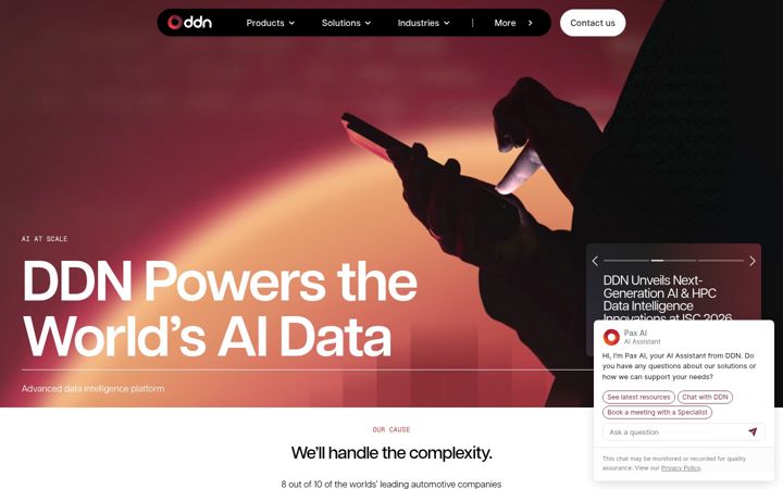 Screenshot of ddn.com