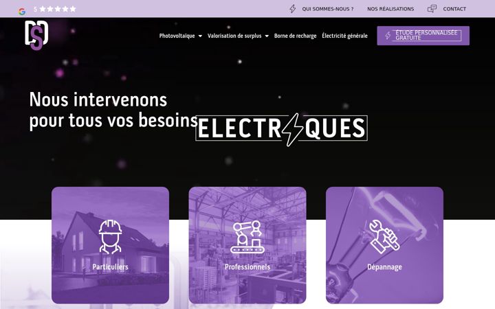 Captură de ecran a dds-electricite.fr