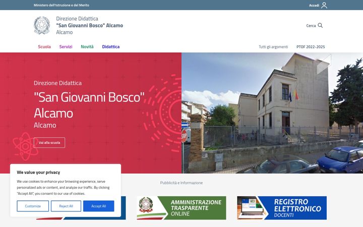 Screenshot of ddsangiovannibosco.edu.it