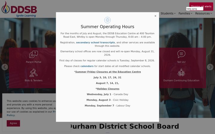 Screenshot of ddsb.ca