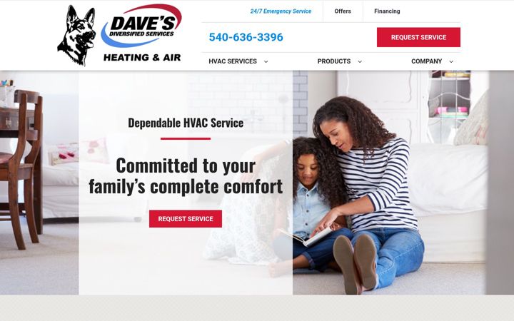Screenshot of ddsserviceshvac.com
