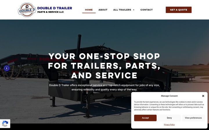 Screenshot of ddtrailerparts.com
