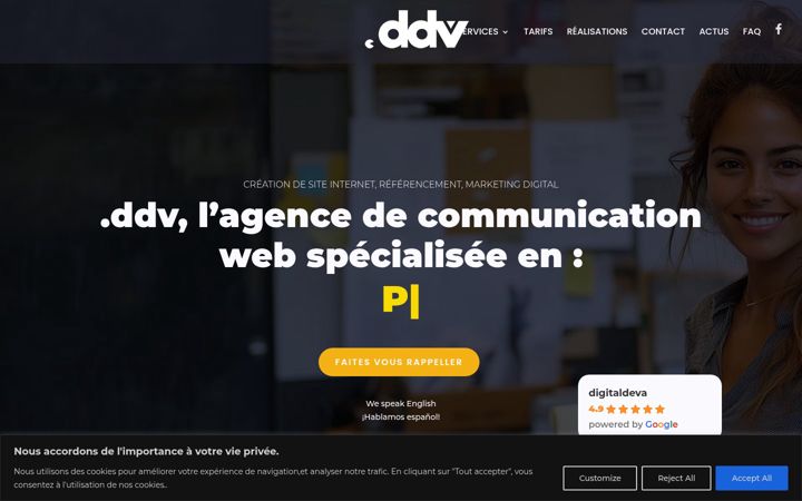 Captură de ecran a ddvagency.fr