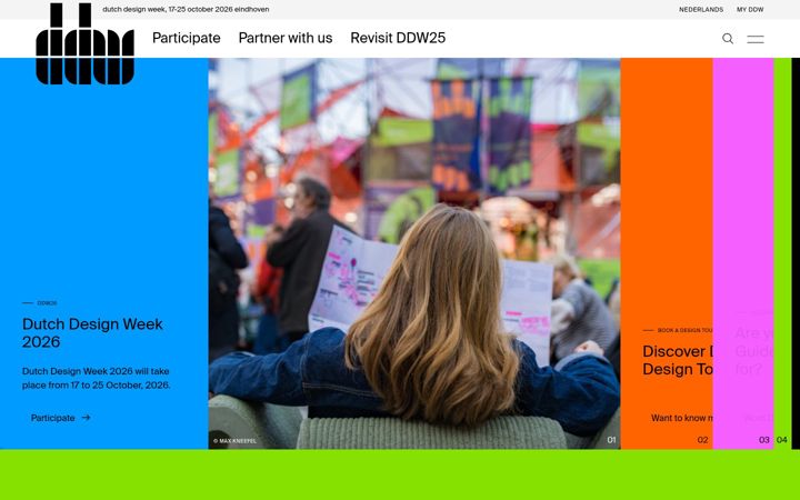 Screenshot of ddw.nl