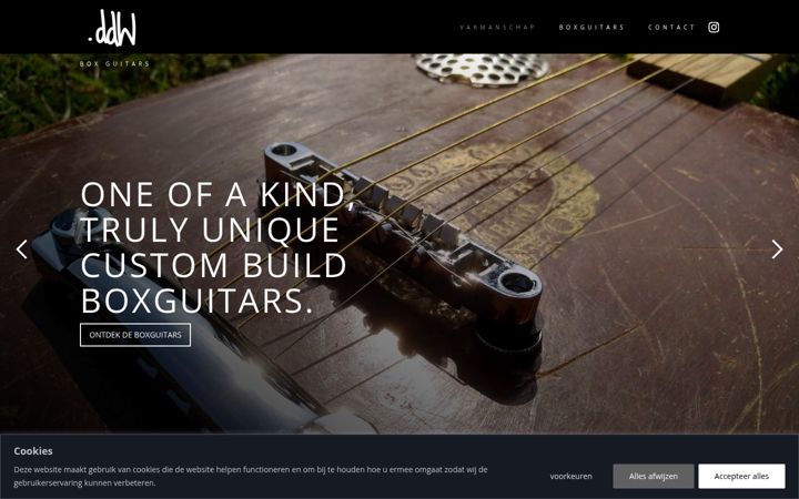 Screenshot of ddwboxguitars.be