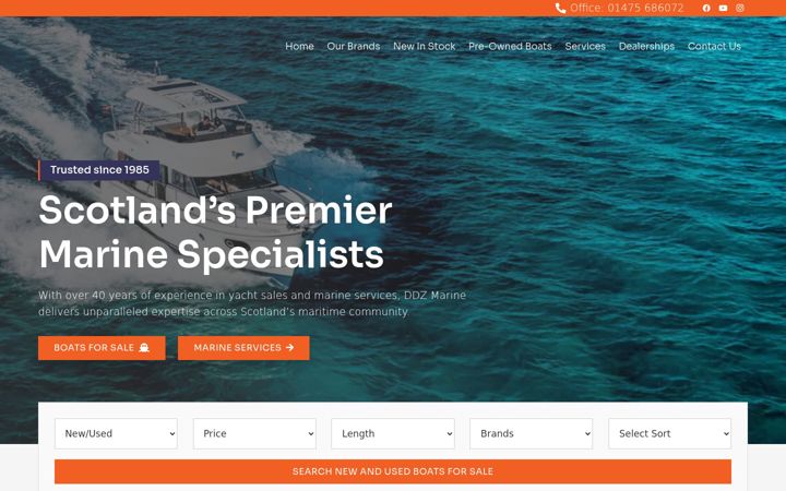 Screenshot of ddzmarine.co.uk